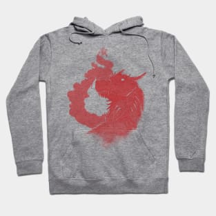 Dragon and Flame-Red Version Hoodie